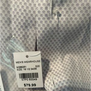 Men’s dress shirt from the Men’s Warehouse. Never worn.